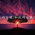 和讯网白银(和讯网白银价格)