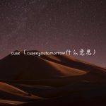 cuse（cuseeyoutomorrow什么意思）