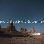 期权交易app(期权交易app哪个好)