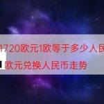 1720欧元1欧等于多少人民币（欧元兑换人民币走势）