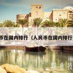 人民币在国内排行（人民币在国内排行第几）