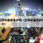 一个比特币最贵多少钱（比特币最贵的时候多少钱一个）