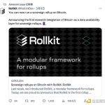 基于比特币网络建立主权 Rollup 这可行吗？