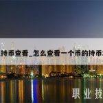 地址持币查看_怎么查看一个币的持币地址
