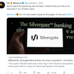 赵长鹏：币安在Silvergate上没有资产损失