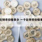 刚开始一个比特币价格多少 一个比特币价格多少