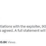 Sentiment 攻击黑客已归还盗取资金的 90%