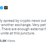 赵长鹏：近期FUD或由其他交易所赞助传播，行业应团结而非攻击同行