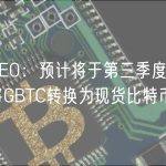 灰度CEO：预计将于第三季度末获悉能否将GBTC转换为现货比特币ETF