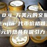 随着 0.4 万美元的交易量进入，Enjin 代币价格跌至 50 美元仍然具有吸引力