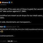 赵长鹏：若孙宇晨使用转入 Binance 的 TUSD 参与 Sui Launchpool，将对其采取行动