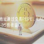 某聪明钱地址通过交易PEPE、LADYS分别获得36倍、35倍收益