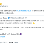 Sui与Coinbase Cloud达成合作，为用户提供非托管质押服务