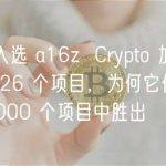 盘点入选 a16z Crypto 加速计划的 26 个项目，为何它们能从超 8000 个项目中胜出