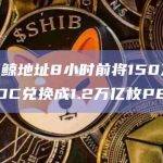 某巨鲸地址8小时前将150万枚USDC兑换成1.2万亿枚PEPE