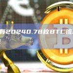 近7天有20240.78枚BTC流出交易所钱包