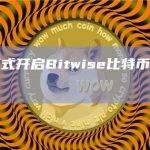 美SEC正式开启Bitwise比特币ETF申请审查程序