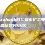 每单位Exahash的比特币矿工收入自5月8日以来降幅超过44%