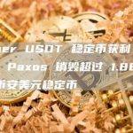 Tether USDT 稳定币获利 1 亿美元，Paxos 销毁超过 1.8B 美元的币安美元稳定币