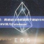 数据：两地址13小时前两个地址1542万枚CRV转入Coinbase