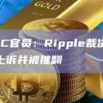 前SEC官员：Ripple裁决可能会被上诉并被推翻