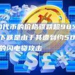 BNO代币的价格骤跌超98%，本次下跌是由于其遭到约50.5万美元的闪电贷攻击