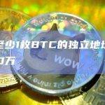 持有至少1枚BTC的独立地址数突破100万