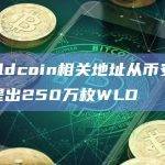 Worldcoin相关地址从币安和OKX提出250万枚WLD