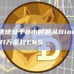 某新建地址于8小时前从Binance提币31万余枚ENS