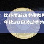 数据：比特币波动率指数再创新低，年化30日波动率为19.55%