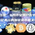 华尔街日报：5月币安用户在中国交易了900亿美元的加密货币相关资产