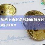 数据：加密上市矿企的总市值在过去一个月内下跌约30%