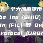 寻找下一个大加密货币？ Shiba Inu (SHIB)、Filecoin (FIL) 和 Orbeon Protocol (ORBN