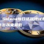 数据：Solana每日活跃地址数量跌至两年多以来最低