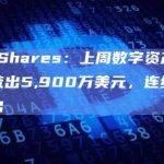 CoinShares：上周数字资产投资产品流出5,900万美元，连续第四周流出