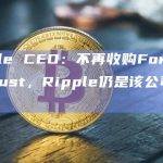 Ripple CEO：不再收购Fortress Trust，Ripple仍是该公司的投资者