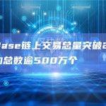 数据：Base链上交易总量突破2000万笔，合约总数逾500万个