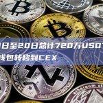 9月13日至20日总计720万USDT从JPEX热钱包转移到CEX