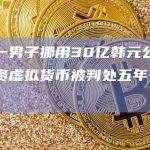 韩国一男子挪用30亿韩元公司资金投资虚拟货币被判处五年有期徒刑