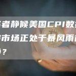 投资者静候美国CPI数据，加密市场正处于暴风雨前的宁静？