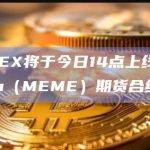 BitMEX将于今日14点上线Memecoin（MEME）期货合约