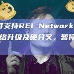币安将支持REI Network（REI）网络升级及硬分叉，暂停充提业务