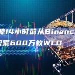 一巨鲸14小时前从Binance和OKX积累600万枚WLD
