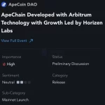 Arbitrum提议获ApeCoin DAO社区支持