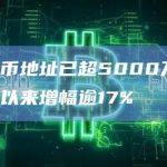 比特币地址已超5000万个，年初以来增幅逾17%