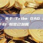 知情人士：关于 Tribe DAO 被盗资金索赔的 FEI 赔偿已到账