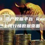 Web3 资产数据平台 RootData 现已上线行情数据页面