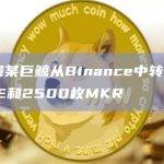 今天凌晨某巨鲸从Binance中转出2.7万枚AAVE和2500枚MKR