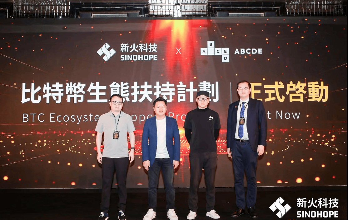 新火科技SINOHOPE宣布正式启动“新火科技比特币生态扶持计划”