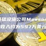 数字基础设施公司Mawson去年12月总收入约为597万美元